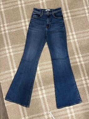 Abercrombie & Fitch Indigo Flare High-Rise Jeans